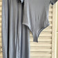 Slinky short sleeve body suit with flare pants fashion set: Black