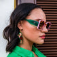 Pink & Green Print Shades