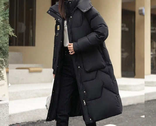 Long Black Puffer Coat