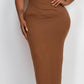 Brown Sleeveless Maxi Dress