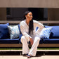 White Pleated Long Sleeve & Pants Set
